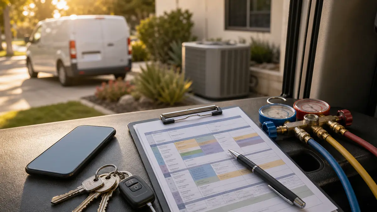 Illustration for scheduling Carrier HVAC service in Woodland Hills